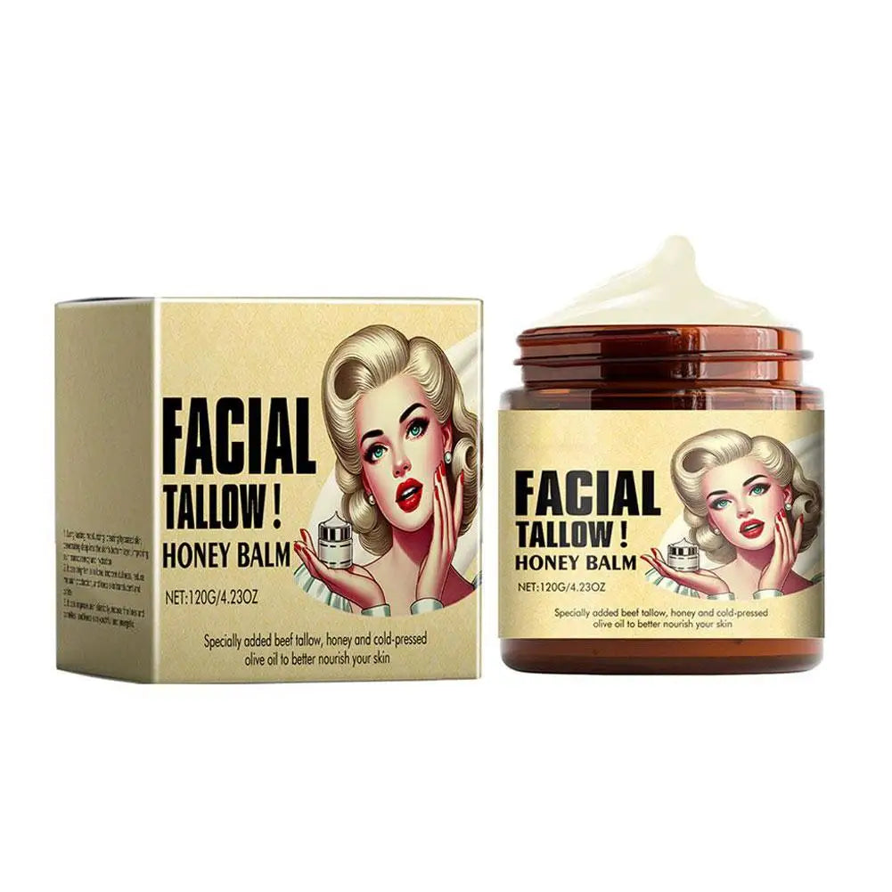 Whipped Beef Tallow And Honey Balm Moisturizing Face Cream